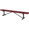 Global Industrial 96&quot;L Expanded Metal Mesh Flat Bench, Red