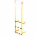 EGA RT-DT3 Steel Round Tube Dock Ladder, 3 Step, Yellow
