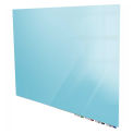 Ghent&#174; Aria 6'W x 4'H Magnetic Glass White Board - Blue