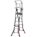 Little Giant Fiberglass Compact Safety Cage Ladder, 4-6&#39; Type 1AA - 19504