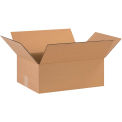 15&quot; x 12&quot; x 5&quot; Flat Corrugated Boxes, Kraft - Pkg Qty 25