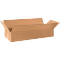 30&quot; x 12&quot; x 6&quot; Flat Corrugated Boxes, Kraft - Pkg Qty 25