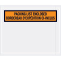 Panel Face Bilingual Envelopes, &quot;Packing List Enclosed&quot;, 4-1/2 x 5-1/2&quot;, Orange, 1000/Case, PL501