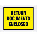 Full Face Envelopes, &quot;Return Documents Enclosed&quot;, Yellow, 7-1/2 x 5-1/2&quot;, 1000/Case, PL448