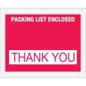 Full Face Envelopes, &quot;Packing List Enclosed, Thank You&quot;, Red, 4-1/2 x 5-1/2&quot;, 1000/Case, PL480