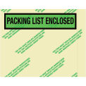 Panel Face Envelopes, &quot;Packing List Enclosed&quot;, Green, 7 x 5-1/2&quot;, 1000/Case, PQGREEN19
