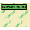 Panel Face Envelopes, &quot;Packing List Enclosed&quot;, Green, 4-1/2 x 5-1/2&quot;, 1000/Case, PQGREEN12