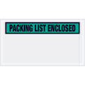 Panel Face Envelopes, &quot;Packing List Enclosed&quot;, Green, 5-1/2 x 10&quot;, 1000/Case, PL432