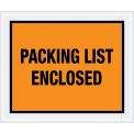 Full Face Envelopes, &quot;Packing List Enclosed&quot;, Orange, 10 x 12&quot;, 500 Pack, PL429