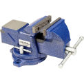 Global Industrial 4&quot; Jaw Width 2-1/4&quot; Throat Depth General Purpose Bench Vise W/ Swivel Base