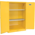 45 Gallon Flammable Cabinet, Manual Close, 43"W x 18"D x 65"H
