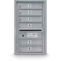 United Visual Products 4C Horizontal Mailbox, 28-1/2&quot;H Single Column 6 Doors
