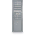 United Visual Products 4C Horizontal Mailbox, 51-1/4&quot;H Single Column 7 Doors 1 Parcel