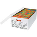 Auto-Lock File Storage Box, Legal 24&quot;L x 15&quot;W x 10&quot;H, White, FSB480 - Pkg Qty 12