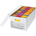 Auto-Lock File Storage Box, Letter 24"L x 12"W x 10"H, White, FSB440