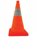 Cortina 03-501-06 18&quot; Collapsible Traffic Cone Without Feet, Orange, Plastic Base, 4/Pk