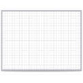 Ghent&#174; Grid 48&quot; x 96&quot; Magnetic Steel Whiteboard with Aluminum Frame - 1&quot; Grid Squares