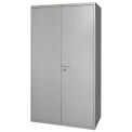 Global Industrial All-Welded Heavy Duty Storage Cabinet, 16 Gauge, 48"Wx24"Dx72"H, Gray