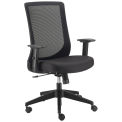 Global Industrial Mesh Back Office Chair, Fabric, Black