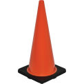 28" Non-Reflective Traffic Cone, Black Base, 7 lbs