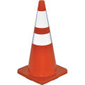 28&quot; Reflective Traffic Cone, Solid Orange Base, 7 lbs