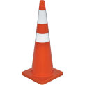36&quot; Reflective Traffic Cone, Solid Orange Base, 10 lbs