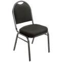 Stacking Banquet Chair, Fabric, 2&quot; Seat, Black - Pkg Qty 4