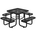 Global Industrial Expanded Metal Picnic Table, 36" Square, Black