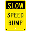 NMC Traffic Sign - Slow Speed Bump, Aluminum, 18&quot; x 12&quot;, TM157J