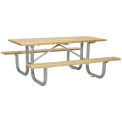 Wood Picnic Table. 72"L x 56-1/2"W x 30"H, 28"W Table Top