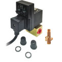 Pneumatics, Electric Drain with Strainer, 2.5 GPM, 1/4&quot; NPT, 1-Phase 115V