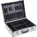 Aluminum Tool Case, 18" x 14" x 6" with Tool Panel, Foam and Dividers