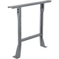 32&quot;H C-Channel Open Flared Fixed Height Leg for 30&quot;D Workbench, 1 Leg, Gray
