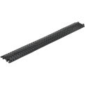 39"L x 5"W x 3/4"H Molded Rubber Cable Protector, 2200 lbs Cap., Black