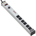 18" 6 Outlet Aluminum 3-Way Cycle Timer Power Strip, 15' Cord
