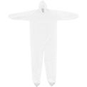 Disposable Microporous Coverall Elastic Hood & Boots White Large 25/Case