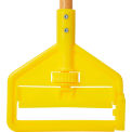 Rubbermaid FGH116000000 60&quot; Invader Side Gate Wood Mop Handle, Yellow - Pkg Qty 12