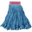 Rubbermaid FGD25306BL00 Large Super Stitch Cotton/Synthetic Wet Mop W/ 5&quot; Headband - Pkg Qty 6