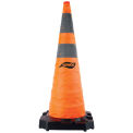 Aervoe 1187 36&quot; HD Collapsible Safety Cone With LED Light, Weighted Base, 6/Pk