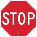 Stop Sign, High Intensity Prismatic Reflective Sign, Aluminum, 18&quot;W x 18&quot;H