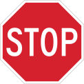 Stop Sign, 12&quot;H X 12&quot;W, HIP Reflective Sign, Aluminum, 12&quot;W x 12&quot;H