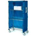 Global Industrial Chrome Wire Linen Cart with Nylon Cover, 4 Shelves, 48"L x 24"W x 69"H