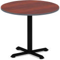 Alera Table Base, Single-Column Steel, 28-1/2"H, Black, Hospitality Series