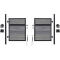 Infinity Euro Estate EF ET2206, Adjustable Fence Double Gate Kit, In Ground, 10'Wx6'H, Oxford Grey
