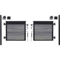 Infinity Euro Estate EF ET2204, Adjustable Double Fence Gate Kit, In Ground, 10'Wx4'H, Oxford Grey