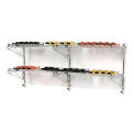Wine Bottle Rack, Double Wide 4 Shelf Wall Mount 36 Bottle 72&quot;W x 14&quot;D x 34&quot;H