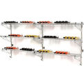 Wine Bottle Rack, Double Wide 6 Shelf Wall Mount 78 Bottle 96"W x 14"D x 34"H