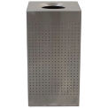 Witt Industries CL25-SS 25 Gal. Steel Decorative Square Waste Receptacle, Stainless Steel