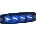 Buyers 8892244, 4.4&quot; Blue Surface Mount Ultra-Thin Strobe Light With 4 LED