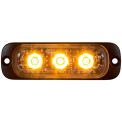 Buyers 8892300, 3.375&quot; Amber Thin Mount Horizontal Strobe Lights With 3 LED